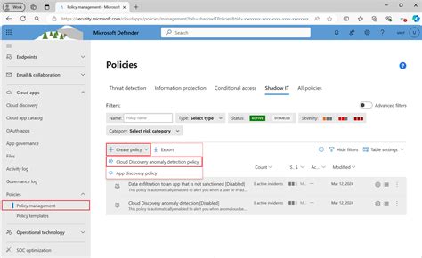 Create Defender for Cloud Apps anomaly detection policies.